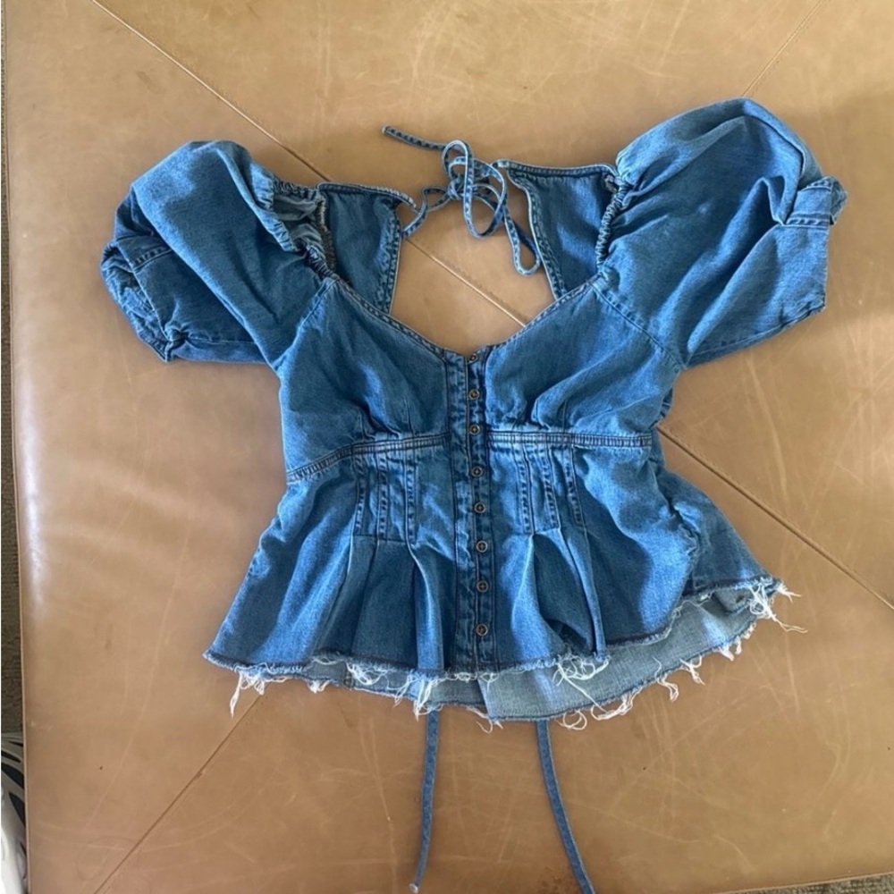 Blue Denim Women's Top